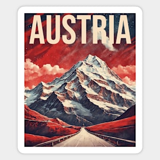 Grossglockner Alpine Road Austria Vintage Travel Retro Tourism Magnet